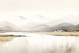 Beige Malerei Serenity's Glow |Natural Tranquillity von Blickfänger Gemälde