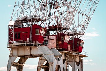 French abandoned cranes in the port city of Nantes by Pascal Sunday