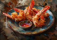 Dinner With Shrimp | Modern Food Art