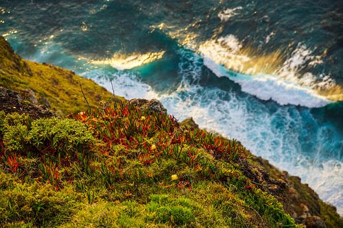 Zonsondergang aan de kust van Madeira
