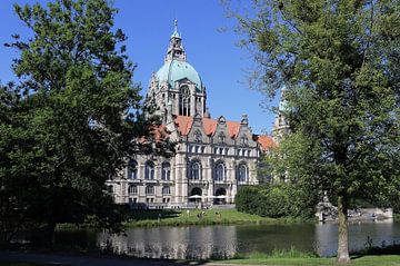 Neues Rathaus und Maschteich (Hannover)