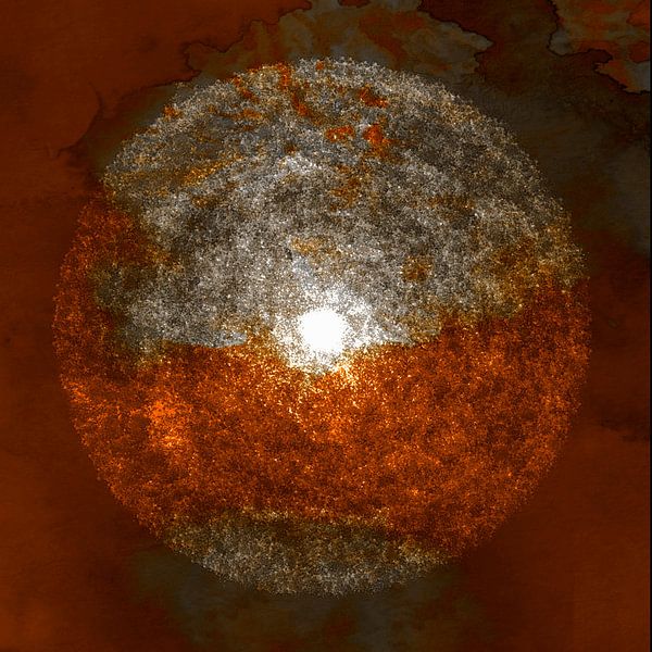 Japan Abstract Rust Red Brown by FRESH Fine Art