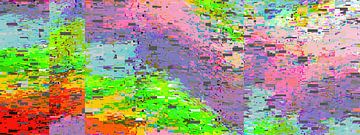 Glitching regenboog van Aiko Roozendaal