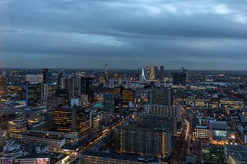 Der Blick auf das Stadtzentrum von Rotterdam von MS Fotografie | Marc van der Stelt