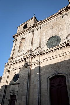 Gevel van de St. Martins kerk, Montmedy, Frankrijk van Imladris Images