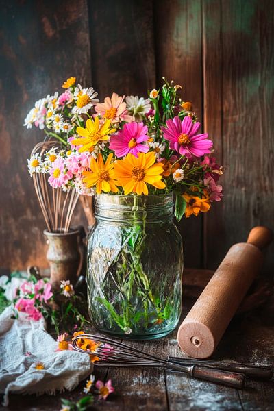 Bouquet of flowers kitchen by Poster Art Shop