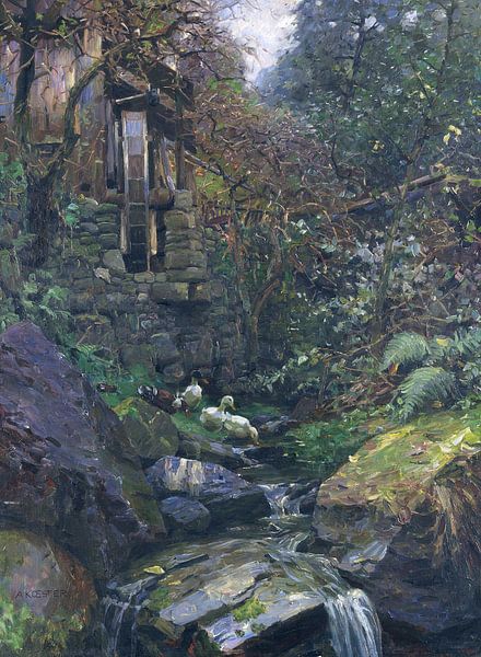 Au moulin, ALEXANDER KOESTER, Env. 1900-1905 par Atelier Liesjes