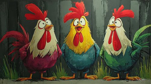 Pratende / Zingende Kippen