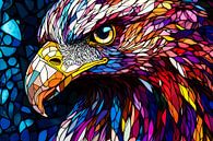 Colourful abstract eagle portrait by Imperial Art House thumbnail