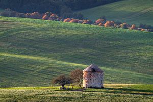 Eine alte Windmühle in der Region Mähren
