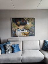 Kundenfoto: Das Mittagessen: Monets Garten in Argenteuil - Claude Monet, auf leinwand