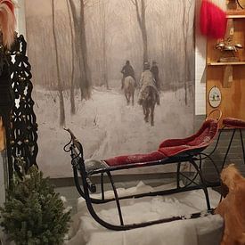 Customer photo: Riders in the snow in the Haagse Bos, Anton Mauve, on ArtFrame