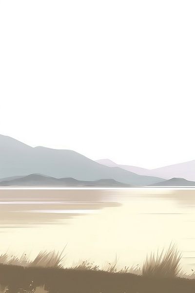 Beige Painting Serenity&#039;s Tranquility |Natural Tranquility by Eye catching paintings