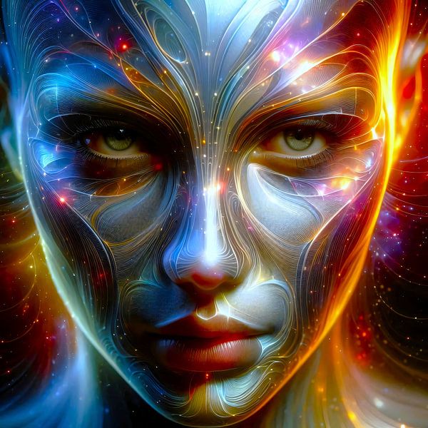 Himmlische Muse in kosmischer Offenbarung von A.D. Digital ART