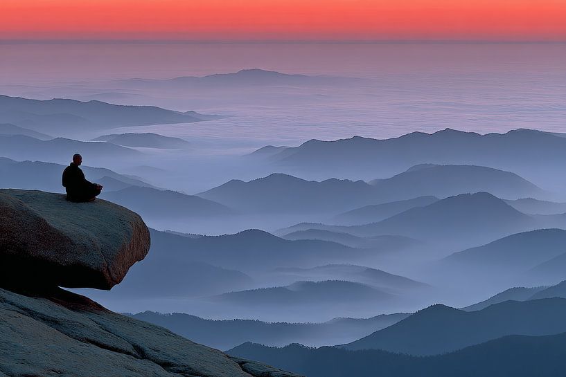 prière sur la montagne par Egon Zitter