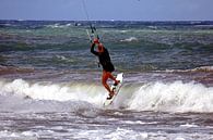 Kitesurfers op het strand van Cabarete Dominicaanse Republiek van Roith Fotografie thumbnail