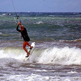 Kitesurfer at Cabarete Beach Dominican Republic by Roith Fotografie
