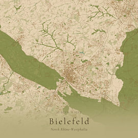 Historische Landkarte von Bielefeld, Deutschland