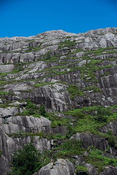 rotsformatie in de zuidkust van Noorwegen