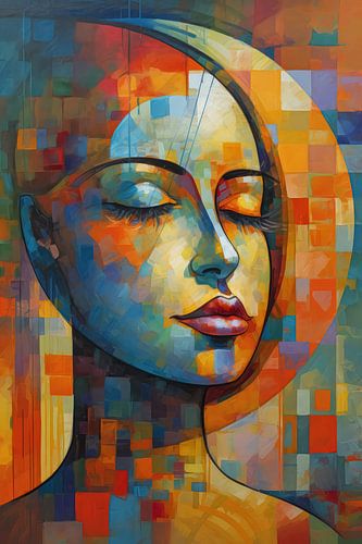 Women's face abstrcat