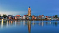 Deventer  Skyline Lebuinus kerk avond fotografie