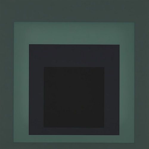 Josef Albers - Hommage au carré, noir, gris, vert foncé, haute résolution