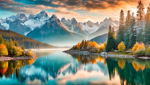 Landschap met bergen