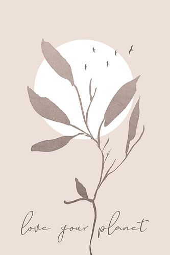 Hou van je planeet - beige ontwerp