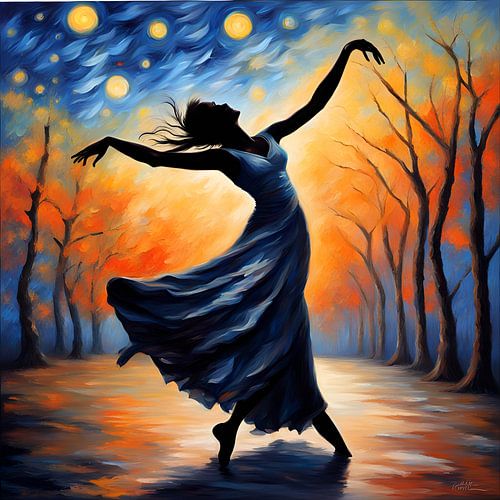 Dancing in a starry night