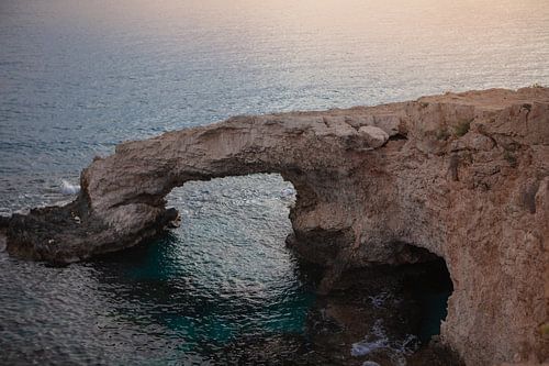 Rocky coast of the island of Cyprus, Natural rock arch in Ayia Napa on Cyprus island
