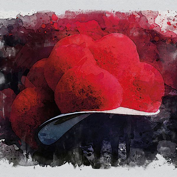 Forêt Noire Bollenhut Peinture sur toile Impression d'art moderne Tableau de la Forêt Noire Costume de la Forêt Noire Tableau mural Cadeau Décoration par nir design