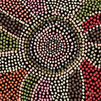 Radiant sun in dots