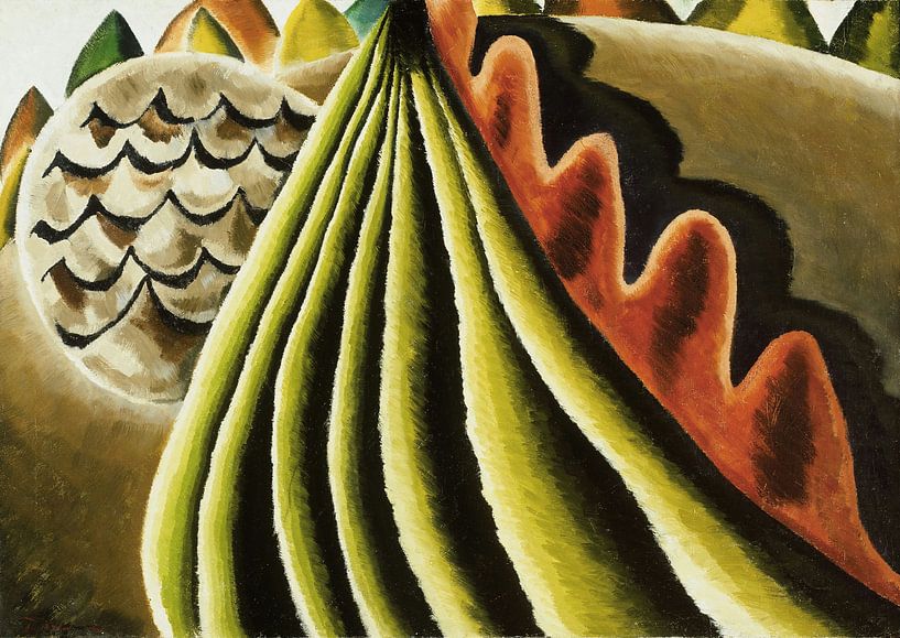 Getreidefelder vom Zug aus gesehen, Arthur Dove, 1931 von Atelier Liesjes