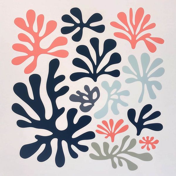Organic shapes in a harmony of soft tones by Color Square