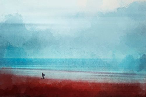 Beach walk - photo painting