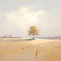 Beige Painting Serenity's Reverie |Rest of Nature