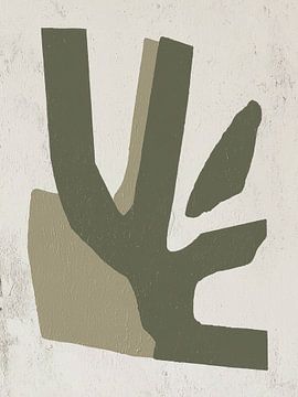 Olive green in shape