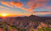 Sonnenuntergang in der Angel Peak Scenic Area, New Mexico von Henk Meijer Photography Miniaturansicht