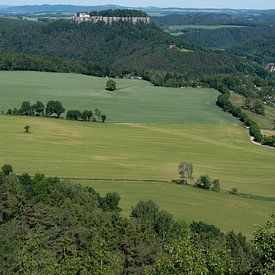 The rolling hills and fields of Saxon Switzerland by Adriana Müller