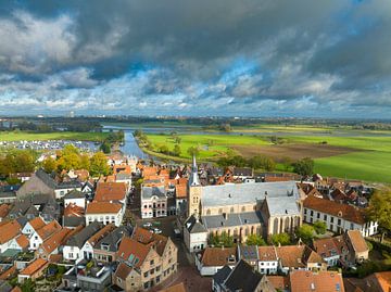 Hattem aerial view during a beautiful autumn day by Sjoerd van der Wal Photography