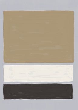 Color Block #3 | Brown, White, Black van Bohomadic Studio