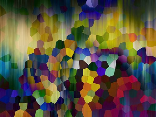 Modern, Abstract Digitaal Kunstwerk in Diverse Kleuren