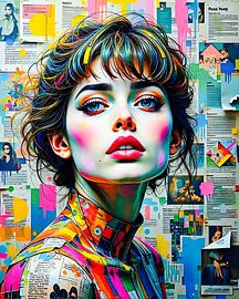 Le visage du collage sur Jean Pierre