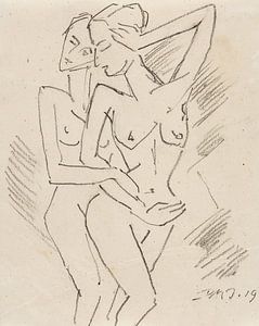 Zwei weibliche Akte, Dorothea Maetzel-Johannsen, 1919