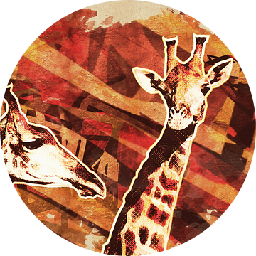 Abstracte giraffes van Studio Mirabelle