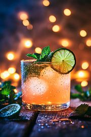 Erfrischender Cocktail mit Limette von Poster Art Shop