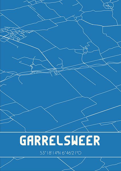 Blueprint | Map | Garrelsweer (Groningen) by Prints of Place