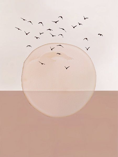 Neutral Beige Shades | Mid-Century Minimalist Abstract Modern Artwork 01 by Colors of Spring