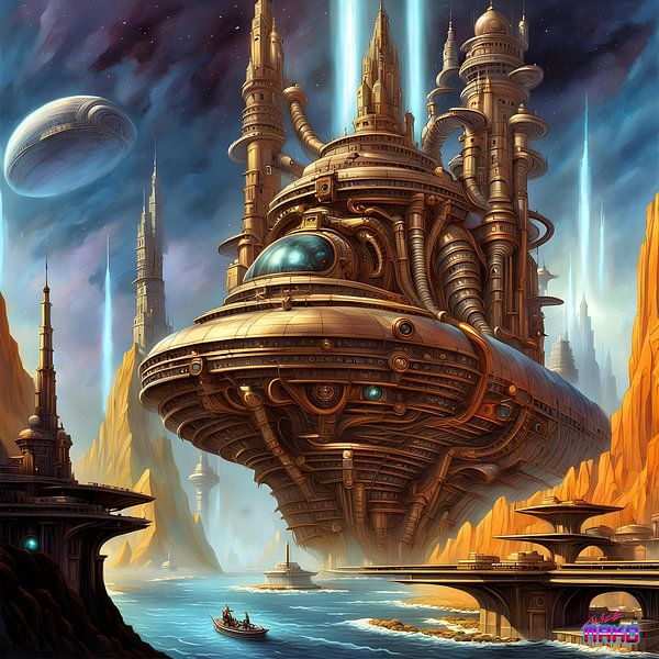 Retro Scifi Visions XI by Alice Mako