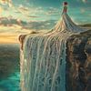 Wedding dress waterfall by Bernardine de Laat
